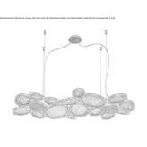 LED hanging lamp handmade of bronze Chupaca