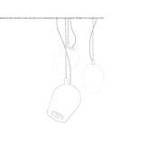 LED hanging lamp made of powder-coated steel Tartas