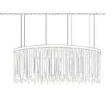 LED hanging lamp made of Murano glass Mirabel