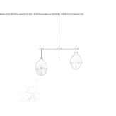 Lampa wisząca z kryształu i papieru-mache Oporelu
