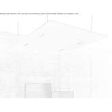Hanging acoustic panel with integrated lighting Kozminek