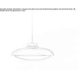 Hanging lamp made of glass and aluminum Ulla