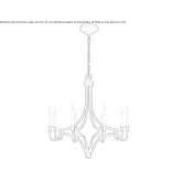 Large antique iron chandelier Alborge