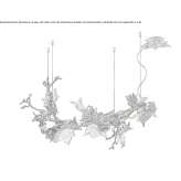 LED hanging lamp made of Murano glass Cordon