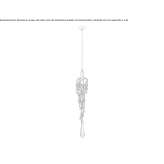 LED hanging lamp handmade of bronze Yauli