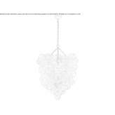 Grande Entry chandelier in oxidized silver leaf Kandava