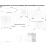 Fabric hanging lamp Rossi