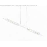 LED hanging lamp made of glass and steel Vorden