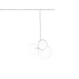 LED hanging lamp made of glass Siepraw