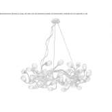 LED hanging lamp handmade of bronze Gouvieux