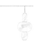 Lampa wisząca LED z dmuchanego szkła Bezas