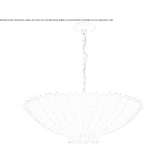 Large white plaster chandelier Izegem