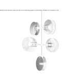 Lampa wisząca LED ze szkła Bugai
