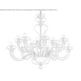LED chandelier made of blown glass Cacak