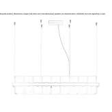 LED hanging lamp in Carrara marble Craiva
