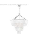 Two-tier chandelier in hand-rubbed antique brass Tolome