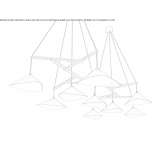 Steel LED hanging lamp Bangor