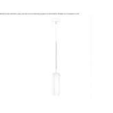 Adjustable LED hanging lamp in glass and metal Ewing