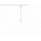 LED hanging lamp made of glass and steel Indio