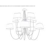 LED fabric chandelier Pitelino