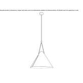 Aluminum hanging lamp Torello
