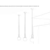 Stalowa lampa wisząca LED Lagrave