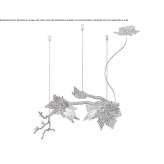 LED hanging lamp made of Murano glass Cordon