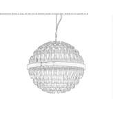 Steel LED hanging lamp Fraisans