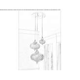 Pendant lamp made of blown glass Vievis