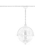XL pendant in antiqued iron with mercury glass Iles
