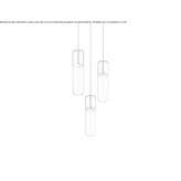 LED hanging lamp made of hand-blown glass Vara