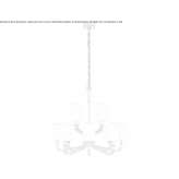 Medium two-tier chandelier in antique brass Cesaro