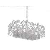 Halogen bronze hanging lamp with crystals Vialfre