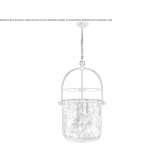 Antiqued iron smoke bell lantern with mercury glass Steene