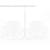 LED hanging lamp in fabric and metal Voitinel