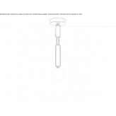 Brass LED hanging lamp Krynki