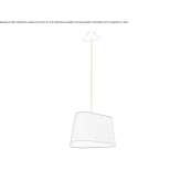 Fabric hanging lamp Pitelino
