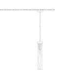 Long pendant in polished antique brass with cracking glass Alva