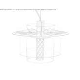 LED hanging lamp made of brass and blown glass Meldorf
