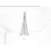 Lampa wisząca ze szkła i stali Weyer