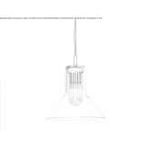 LED hanging lamp made of borosilicate glass Pecs