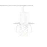 LED hanging lamp made of brass and blown glass Meldorf