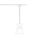 Small stacked pendant in antique oxidized brass Mosjoen