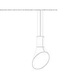 LED hanging lamp made of steel and PVC Storebro