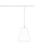 Fabric hanging lamp Jumet
