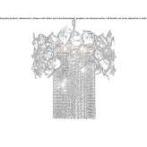 Halogen hanging lamp with crystals Vialfre