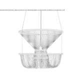 Polyester yarn and coated steel pendant lamp Heywood