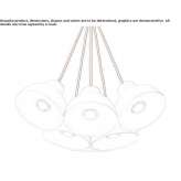 Żelazna lampa wisząca LED Anca