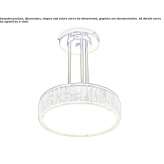 Glass pendant lamp Delsbo