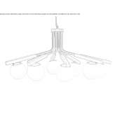 Metalowa lampa wisząca LED Tacir